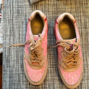 Ash Pink Lace Sneakers